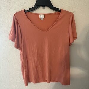 SUPER SOFT Ruffle short sleeve top